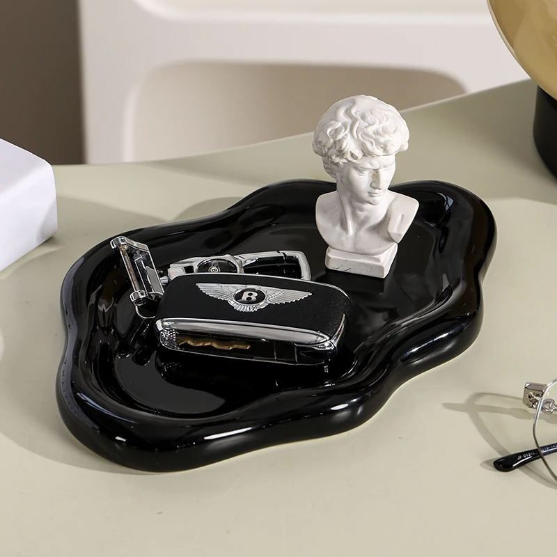 Ring Holder Wedding  Jewelry Tower Ceramic Dish Plate Jewel Tray