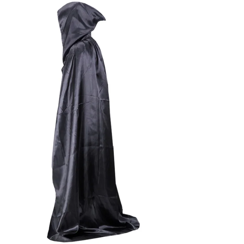 Плащ смерти косплей Дети Взрослые Унисекс Золотая Серебряная Длинная накидка Хэллоуин фестиваль