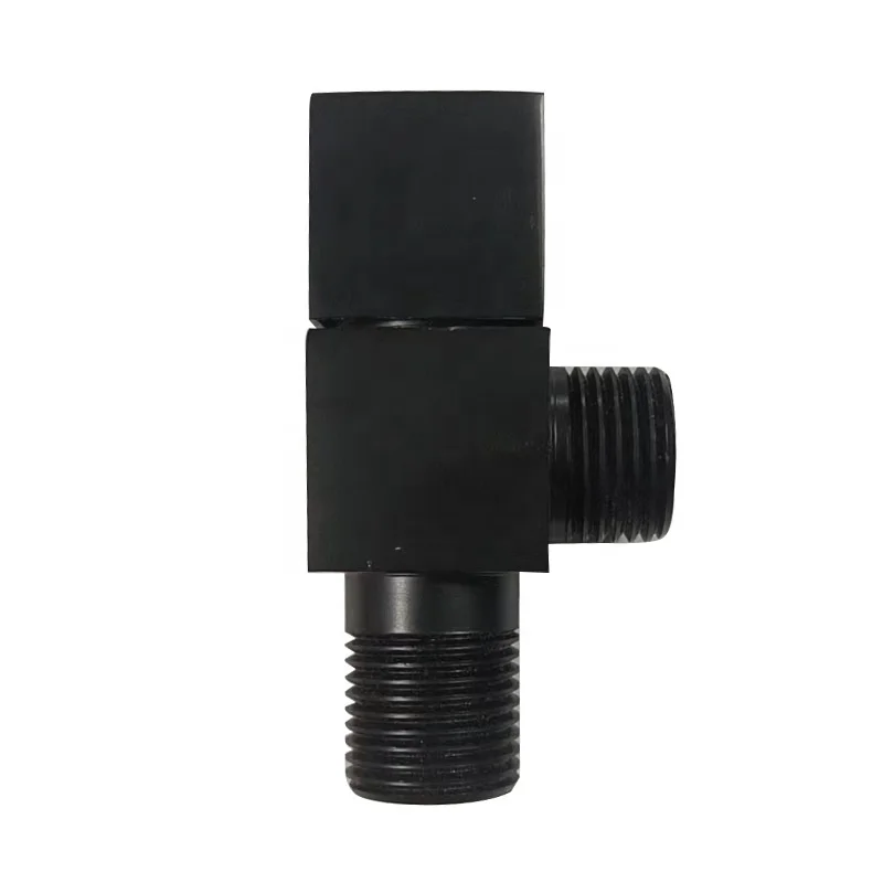 New style hot selling 1/2 inch Deluxe black kitchen bathroom forged brass Angle valve