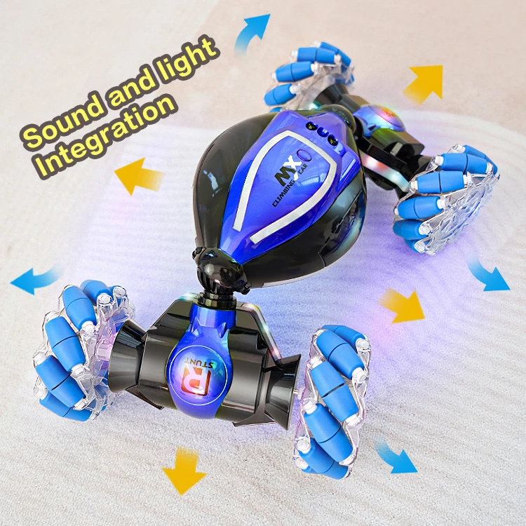 Wholesale 1:10 4Wd drift RC car 12CH gesture-sensing stunt car toys voice induction twisting car toy