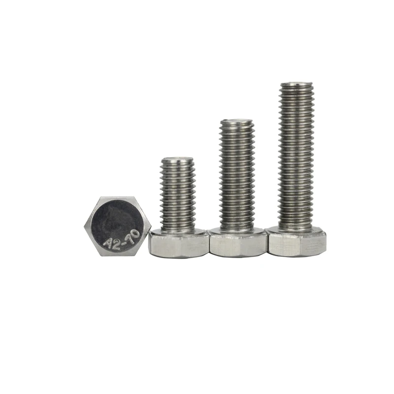 Factory direct sale din933 hex bolt M5-M30 ss316 a4-70 stainless steel hex bolt