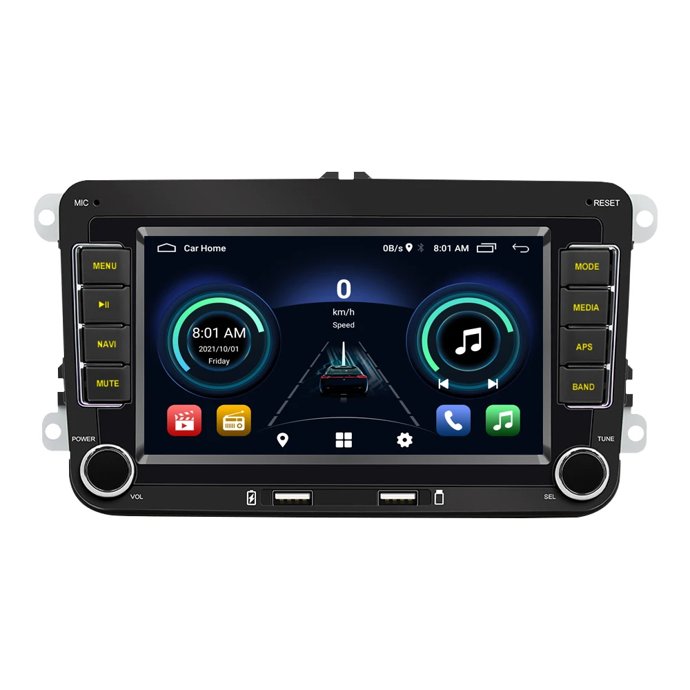 2RAM+16ROM 7 Inch Autoradio Gps Navigation System 2 Din Android Stereo Car Player Radio For Vw Polo Golf Passat