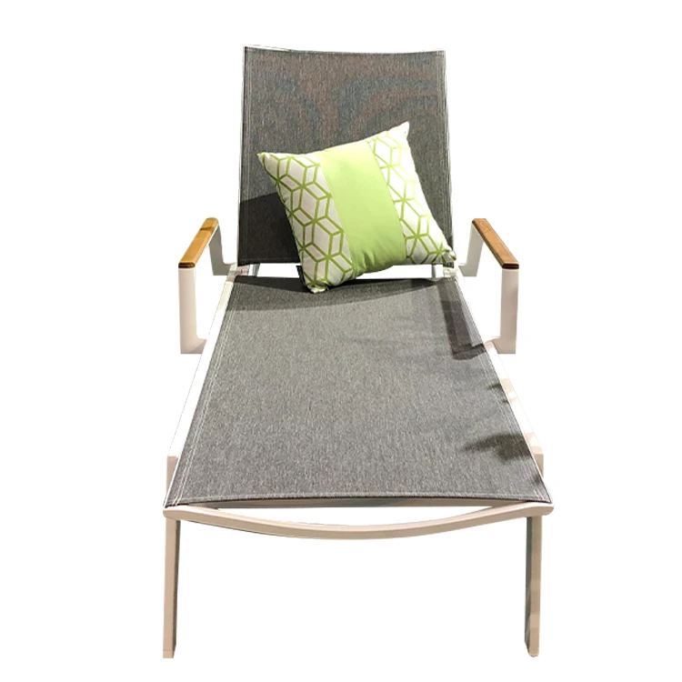 Durable Folding Aluminium Beach Sun Lounger Outdoor Beach Pool Folding Lounger Sunbed Outdoor