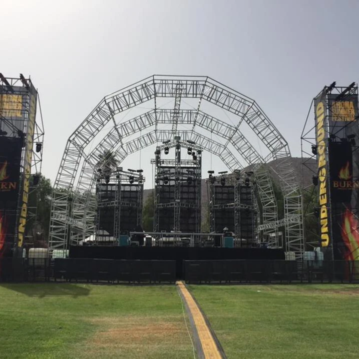 Quality Music Festival Aluminum Concert Stage DJ Spigot Bolt Truss Roof System for Sale