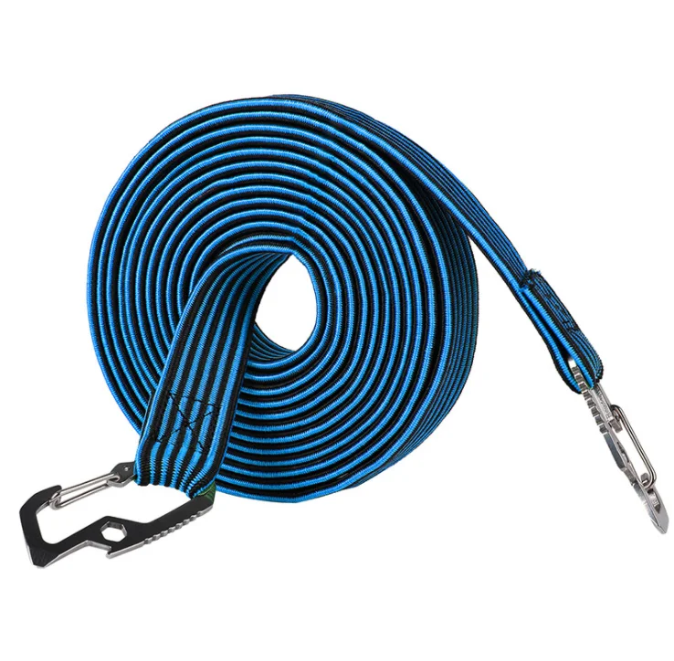 2M(L)*2.9CM(W) Adjustable Bungee Cord with Carabiner Hook Elastic Rope Shock Cord Tie Down Strap,SJD006