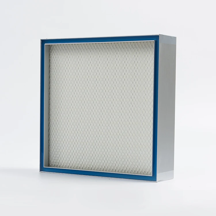 express China supply fiber glass hepa filter media mini-pleat box filters