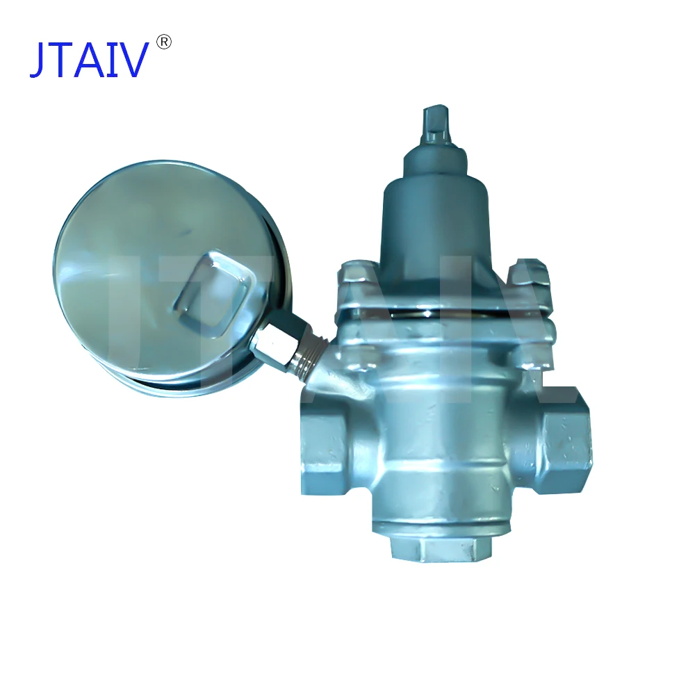 JTAIV  pressure reducing valve Adjustable RV Water Gauge DN20 3/4 inch stainless steel High Pressure Reducing Valve