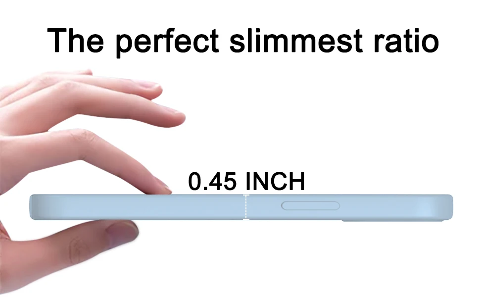 5.4 Inch Light Blue Silicone Shockproof Silicon Protect Case Cover Waterproof Soft Protective Phone Cases for iphone 13 Mini