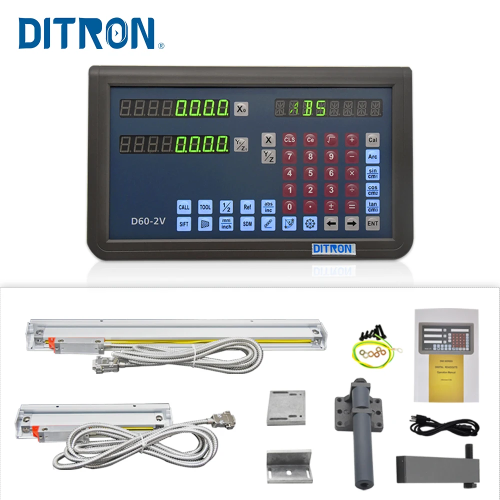 DRO Lathe Machine Ditron 2 or 3 Axis Digital Readout System with High Accuracy Linear Scale