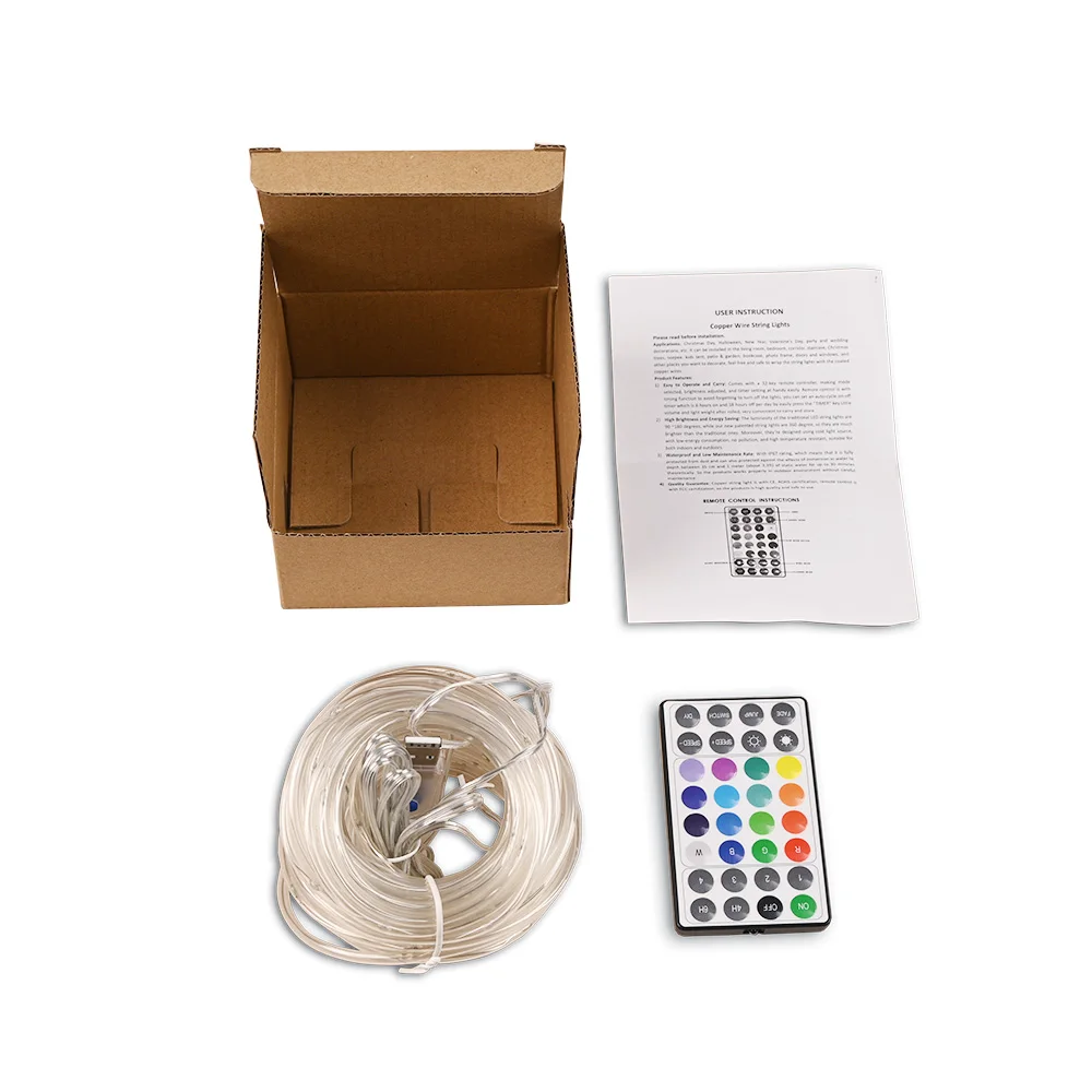 12m 39.4ft waterproof 7 Flashing Modes Remote Control Trampoline Rim LED Rope Light with USB Plug or Battery box for Trampoline