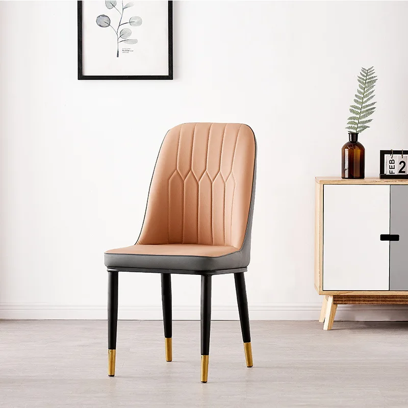 
Nordic restaurant velvet dining chair modern minimalist living room dining chair 