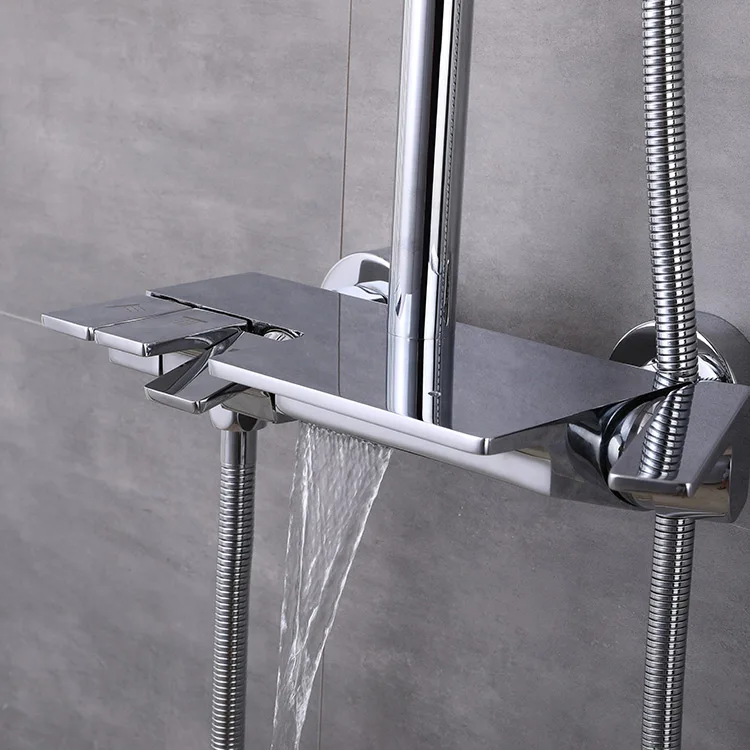 China Luxury Antique Brass Thermostatic Bathroom Piano Shower Sets Chrome Faucets Mixers Taps Sanitary Ware Cheap Price