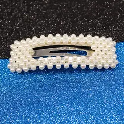 pearl hairpin Korea Japan Trendy Metal Simulated Pearl Acetate Hair Clip for Women Girl Wedding Party Hair Accessories Jewelry