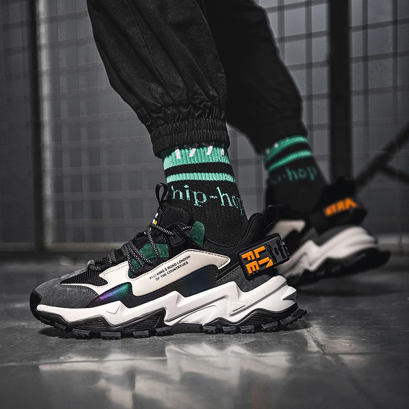 Hellosports New blade shoes cross-border foreign trade large size flying woven running shoes mens shoes