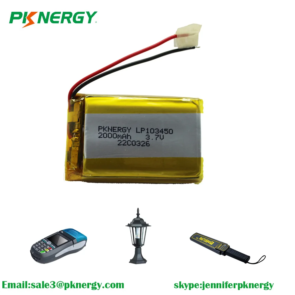 Pknergy Lithium Polymer Batteries Factory OEM Long Cycle Life 3.7v 103450 Li-polymer Rechargeable Battery with CB
