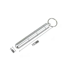 Portable Compartments Organizer Aluminum Medicine Storage Pill Box Waterproof Metal Travel Pill Case Holder Container Keychain