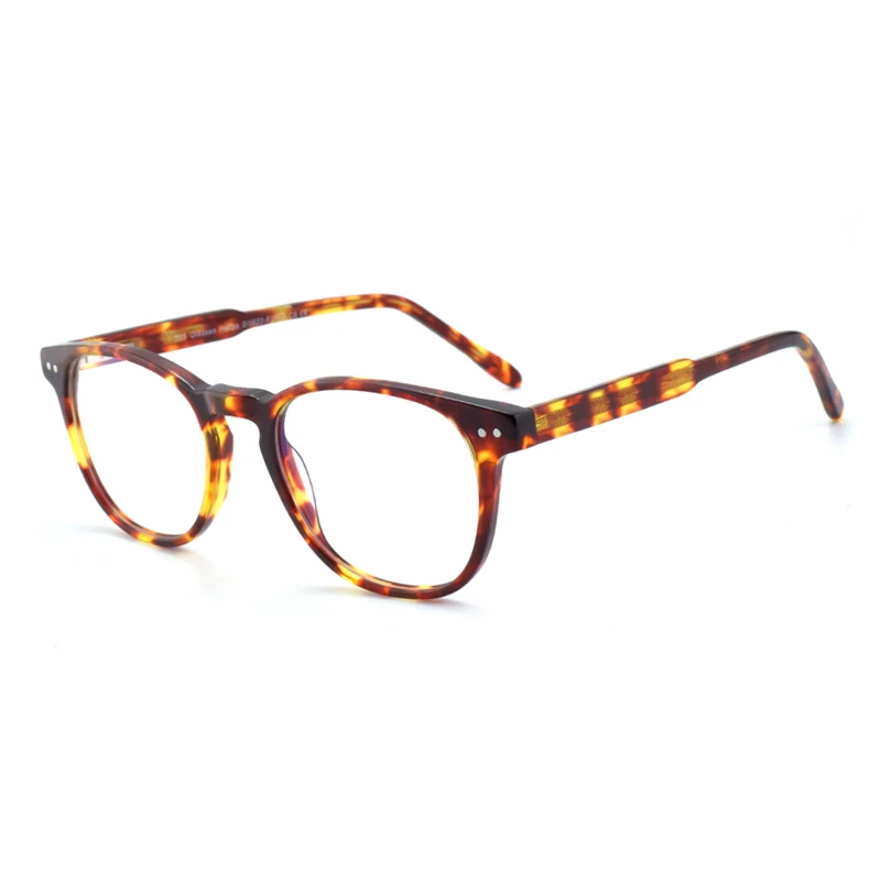 Fashion hot-sale high quality luxury designer brand acetate optical glasses frame retro rivet computer blue light glasses