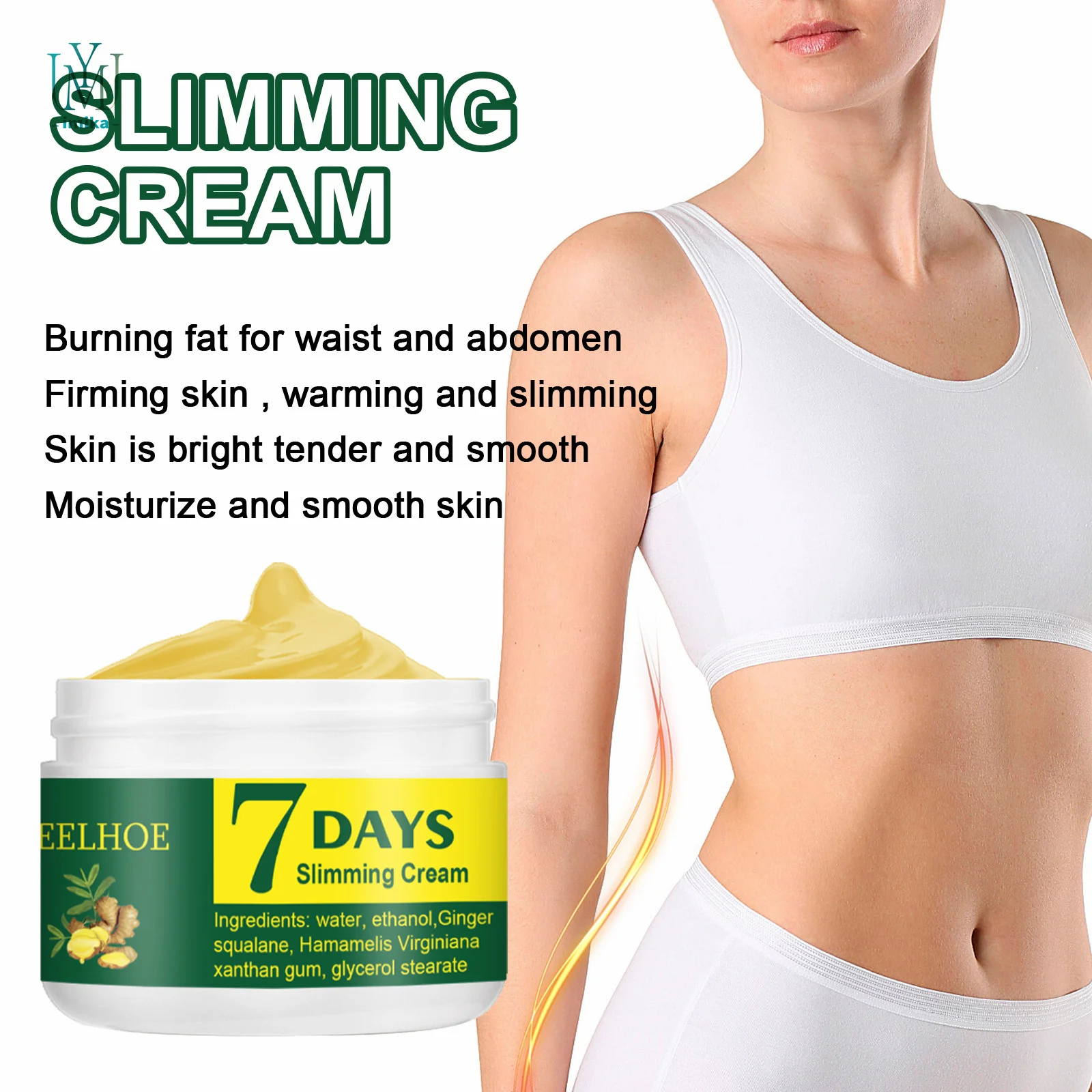 Stomach Belly Fat Burning Slimming Cream for Men and Women Weight Loss Ginger Slimming Cream for Men and Women