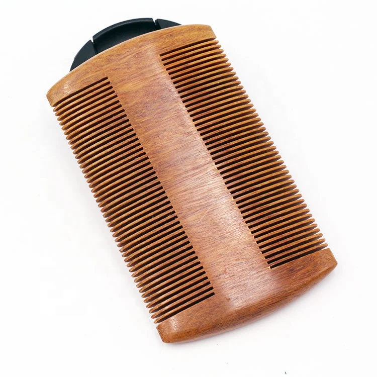 Green Sandalwood Double-sided Comb Wood Products Small Comb Massage Comb