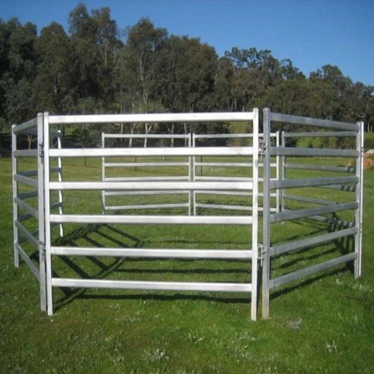 Cheap Australia 4 Rails  No Climb Livestock Fence Panels New Zealand Used Horse Fence Panels Standard Cattle Fence Panel