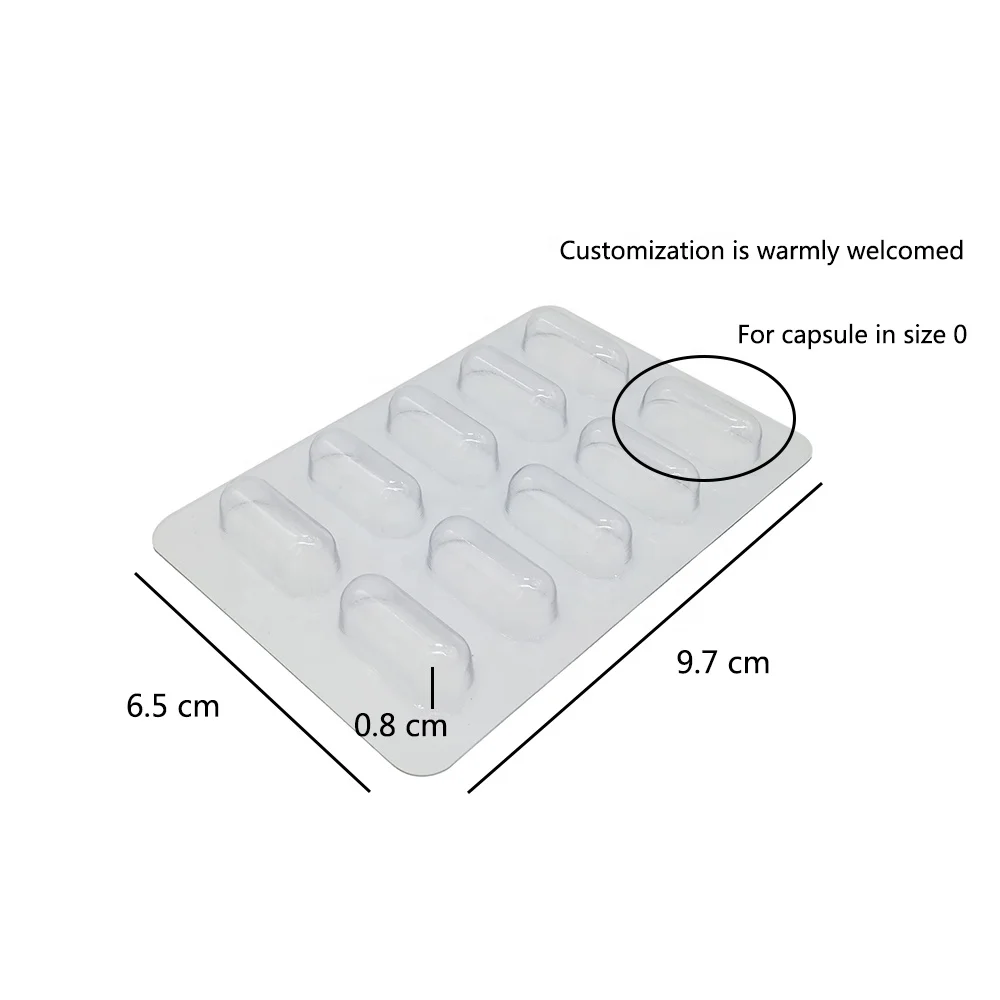 Clear Medication Tray Empty Capsule Blister Pack