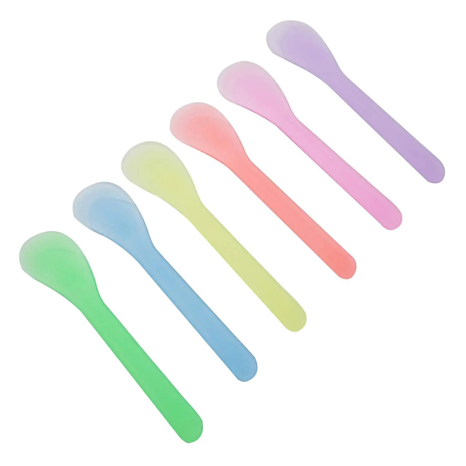 30 PCS Cosmetic Spatula 4.8' Disposable Plastic Makeup Tools Spoon for Mixing and Sampling