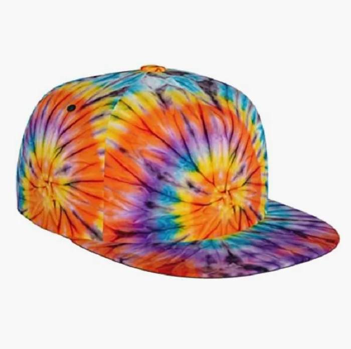 Design Your Own Black Purple Pink Tie Dye Snapback Hat Cap