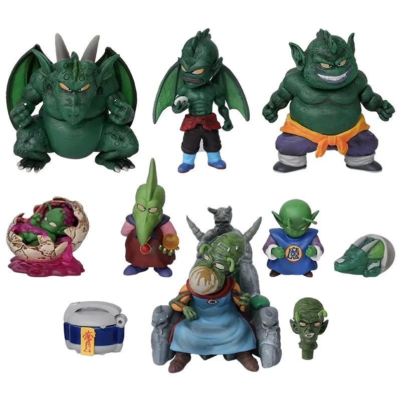 9pcs/Set DBZ Anime Figures Gk Wcf Family Of Evil Namekian Piccolo Kyuubi Bijyudama Statue Collectible Model Toys Anime Figure