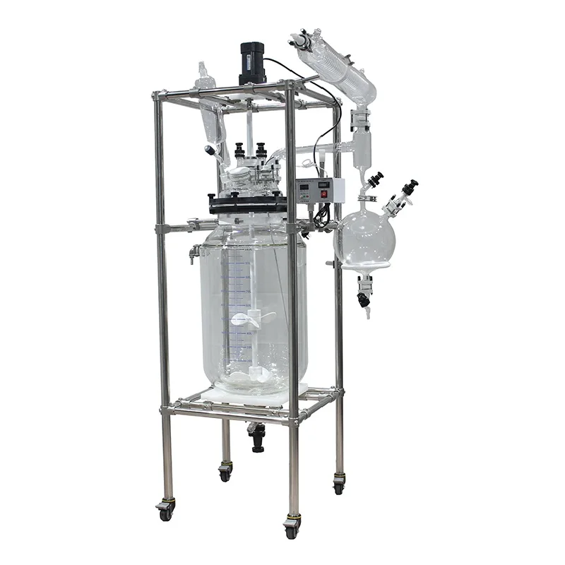 reaction constant velocity filter drain valve vacuum pump glass stopper lab reactor