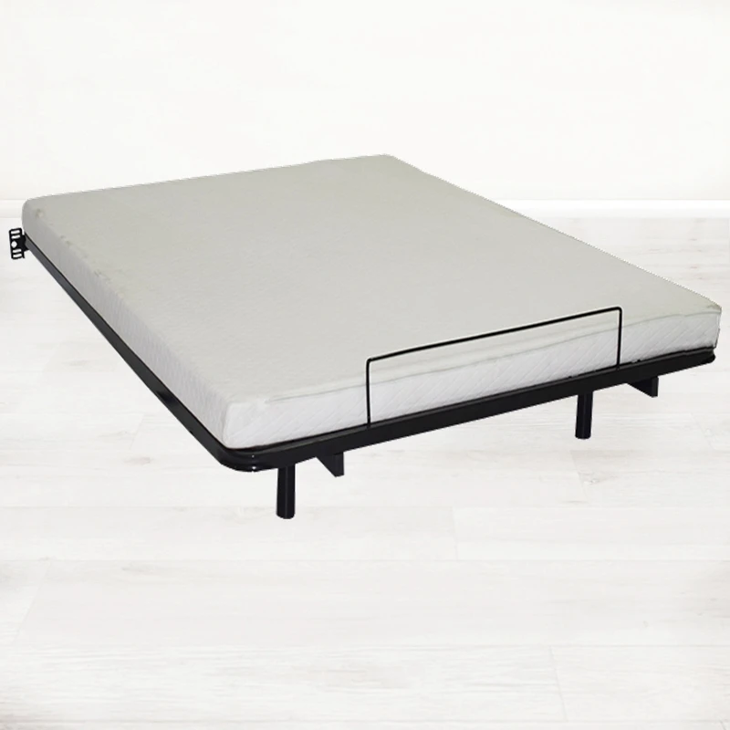 foldaway guest size double electric adjustable bed rail frame with 8 legs