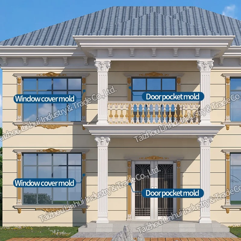 Factory Sale Top Quality concrete mould decorative exterior window door sill frame moulding cement plastic molding building mold