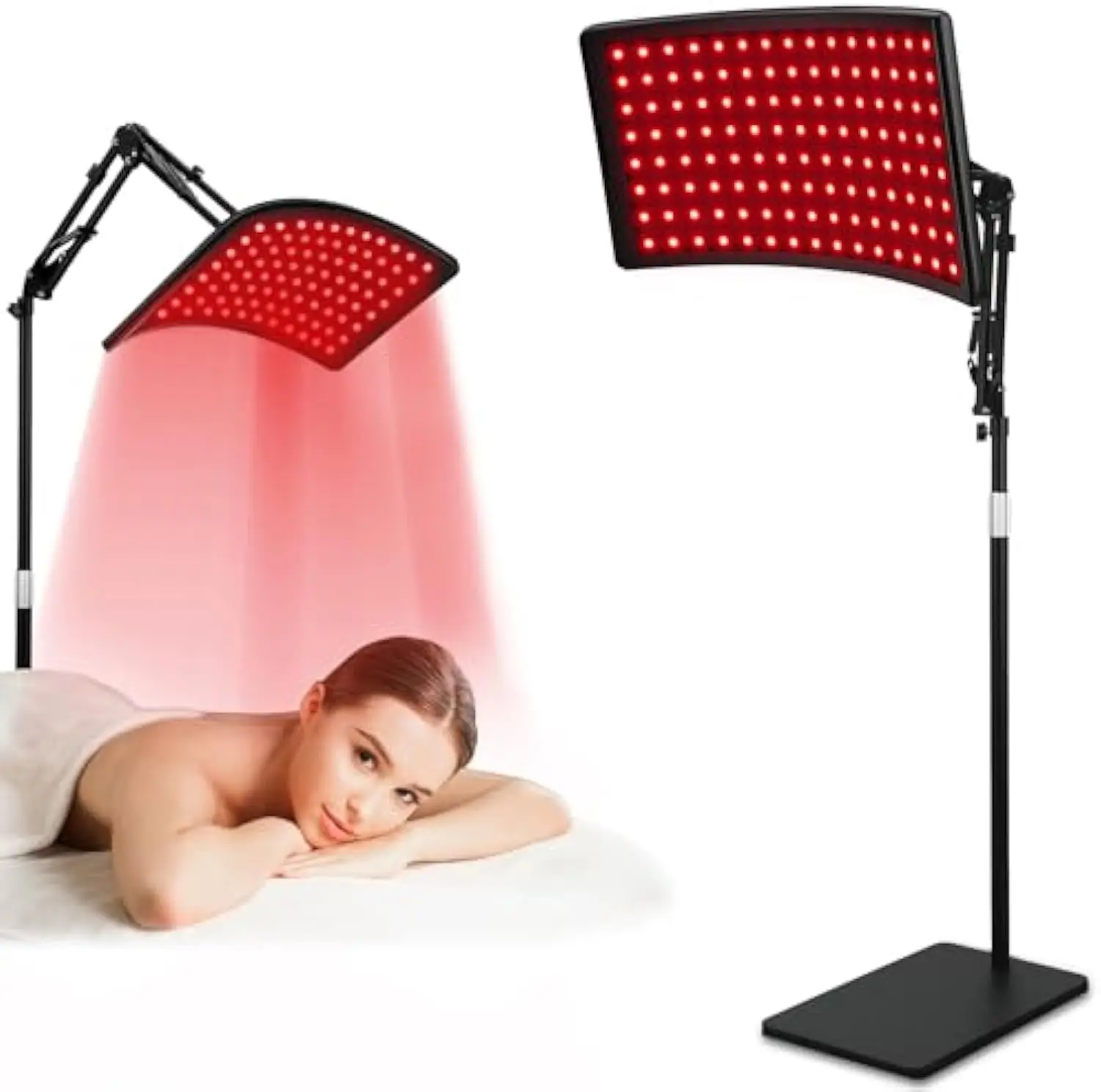 Red Infrared Light Therapy Lamp with Stand Led 660nm Red Light Therapy& 850nm Infrared Light Device for Body and Face
