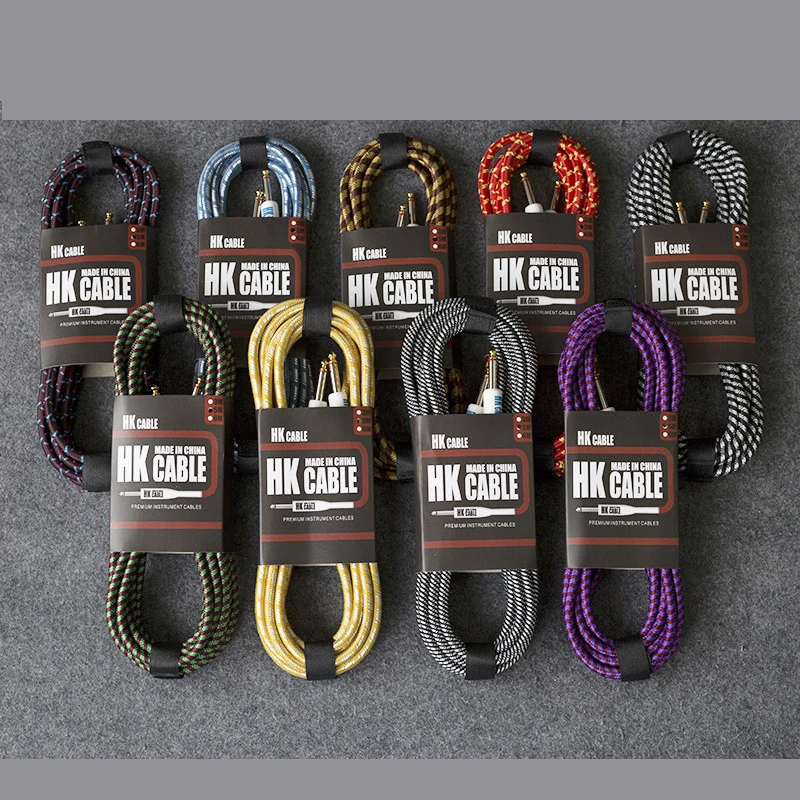 Wholesale electric guitar cable bass noise reduction audio cable speaker 6.5 cable