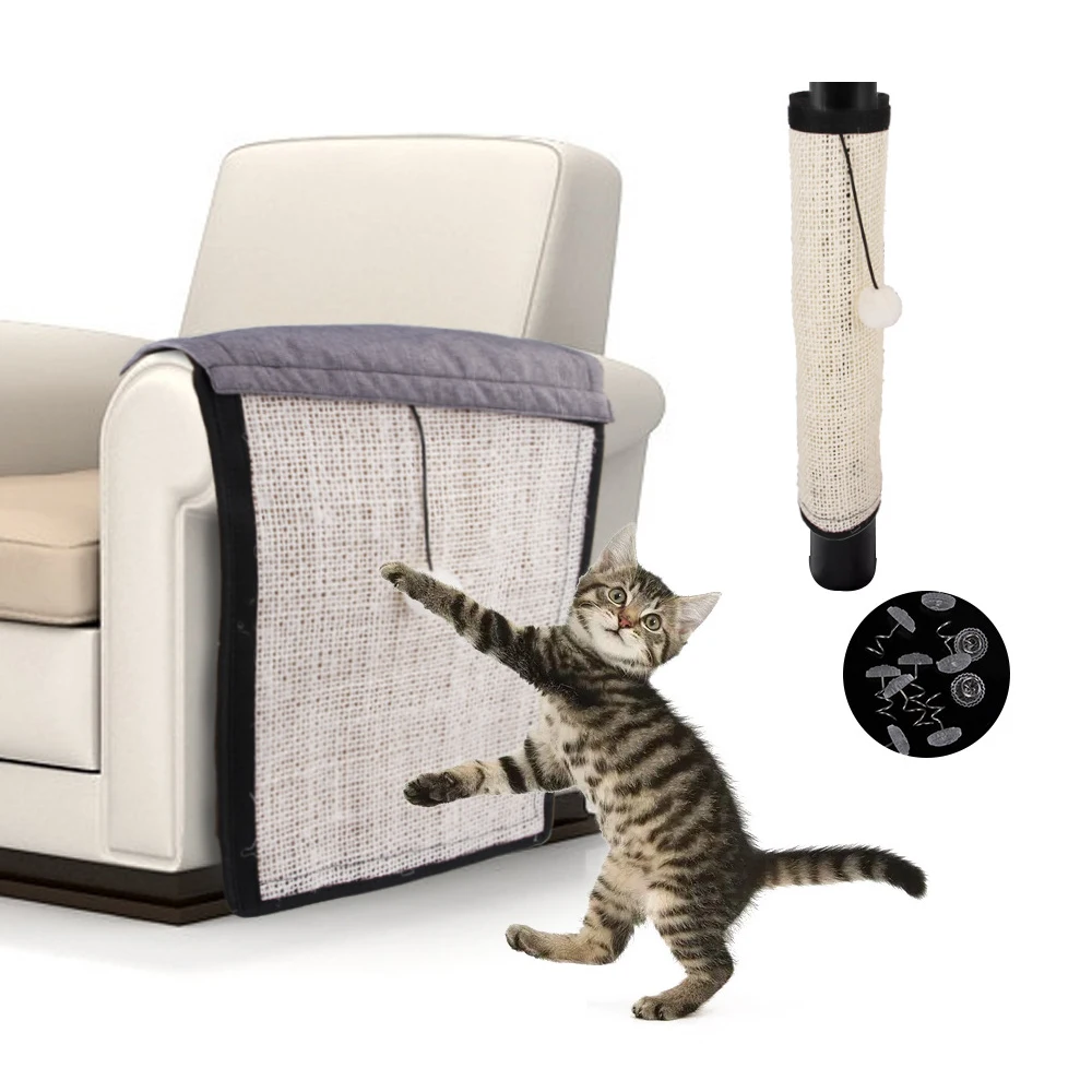 Cat Scratch Couch Protector Mat Cat Scratching Pad with Natural Sisal for Furniture Protection Scratcher
