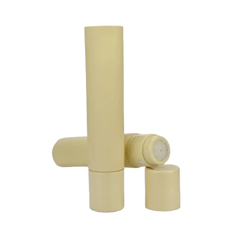 D50 silica gel applicatot with vibration PE cosmetic packaging tube for facial treatment with clear cap