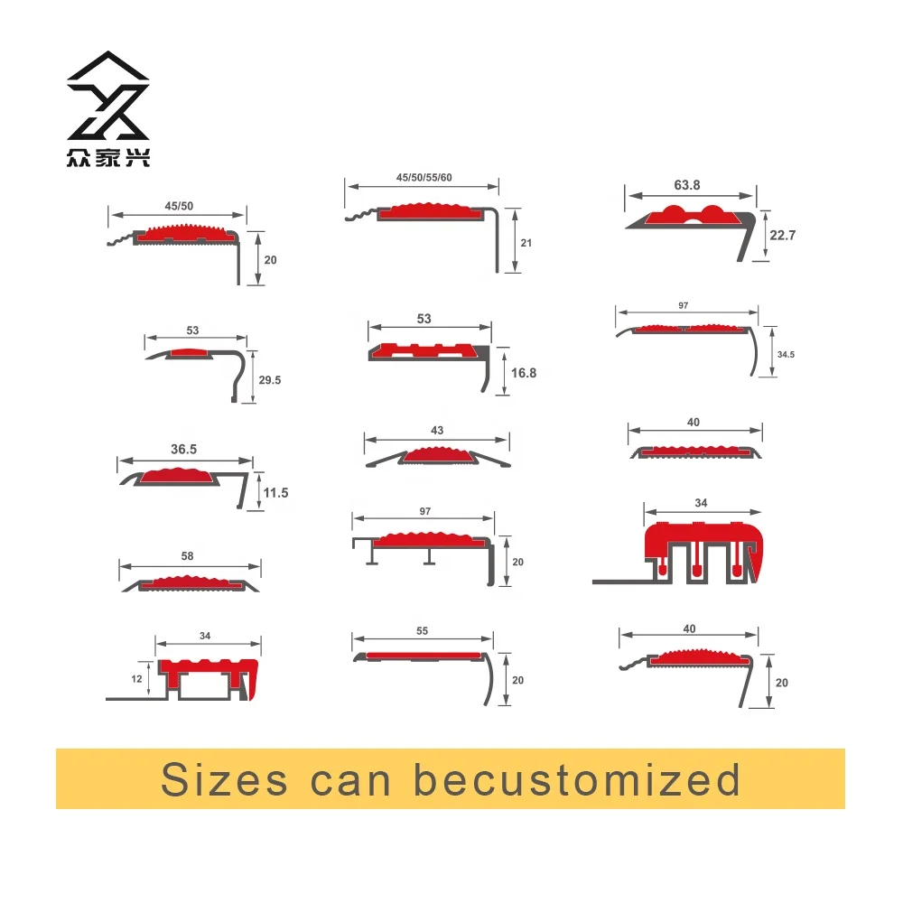 Anti-slip Step Edge Trim Stair Nosing For Concrete Stairs For Concrete Stairs