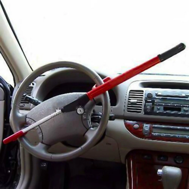 Car Steering Wheel Lock Safety Self-defense U-shaped Lock Retractable Anti-theft Lock