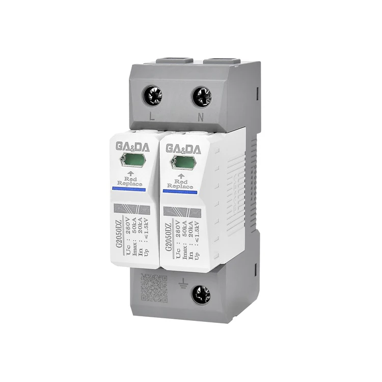 Surge Protector 2P 20kA 50kA 100KA 280V AC Low Voltage Arrester Device spd surge protective