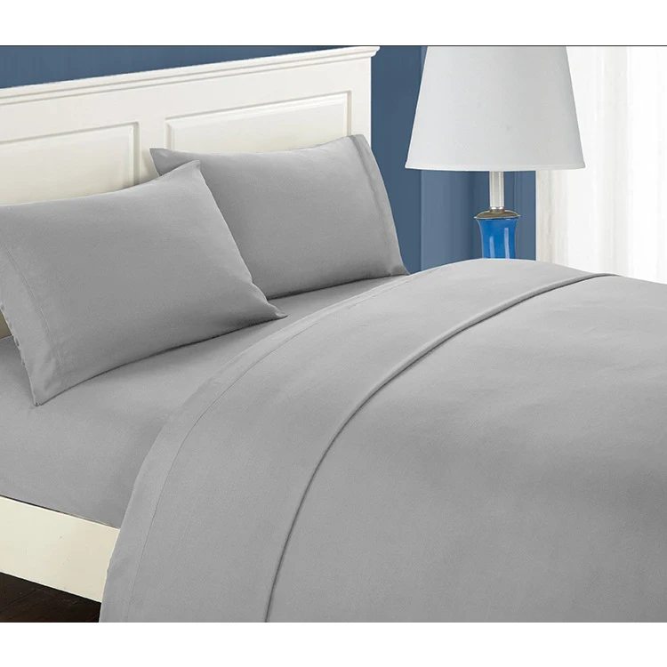 Простыни однотонные из мягкого полиэстера большого размера для дома и отеля по оптовой цене