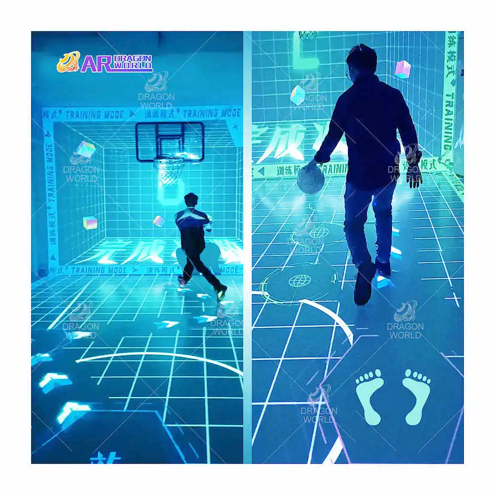 Newest Popular AR Holographic Dynamic Basketball For Sports Hall Indoor Basketball Simulator Sport  Interactive Projection Game