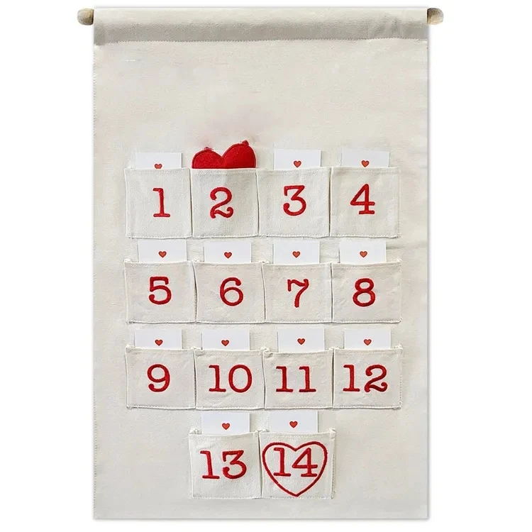 Custom Blank Canvas Fabric Advent Calendar Personalized Sublimation Christmas Countdown Calendar Wall Hanging Xmas Calendar