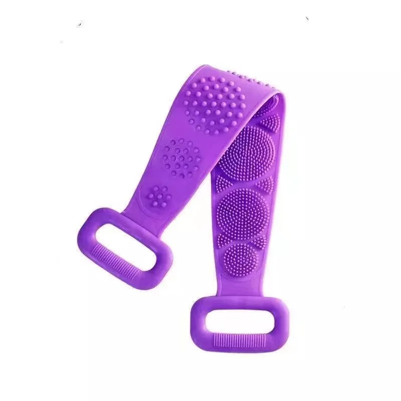 Top selling Silicone Body Brush Bath Belt Towel Exfoliating Back Brush Belt Clean Bath Scrubber