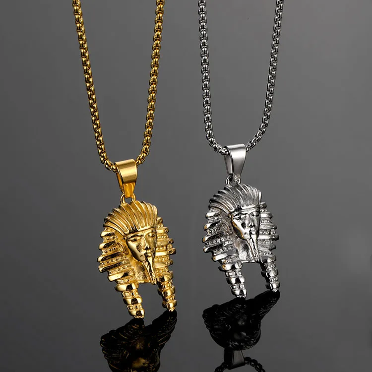 Hot selling gold jesus piece Egyptian Pharaoh pendant