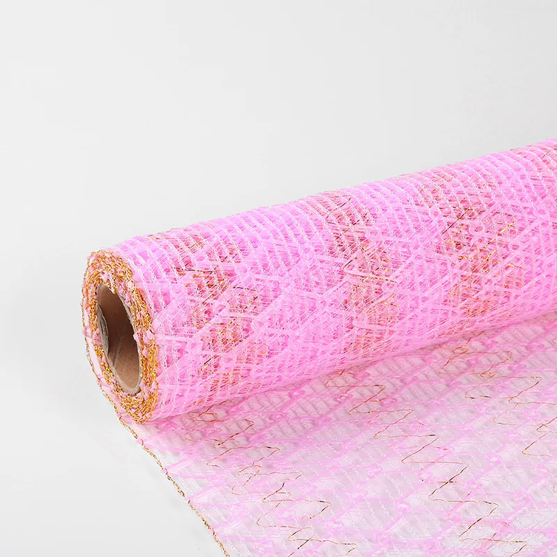 New Arrival Hot Selling Flower Gift Candy Wrapping Rolls Mesh 21 Inch Deco Mesh Decoration