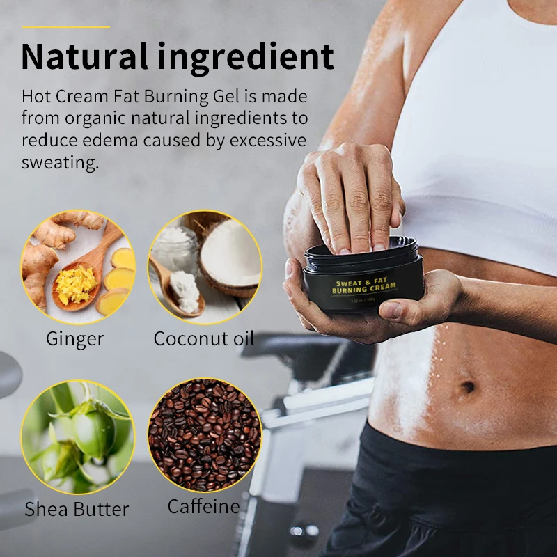 Custom Private Label Natural Organic Quick Sweat Waist Weight Loss Hot Slim Cream Body Belly Fat Burning Slimming Cream