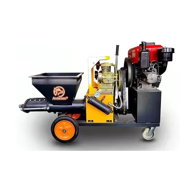 Hot Sale Chinese Diesel Engine Wall Plastering Machine New Condition with 100L Hopper Capacity