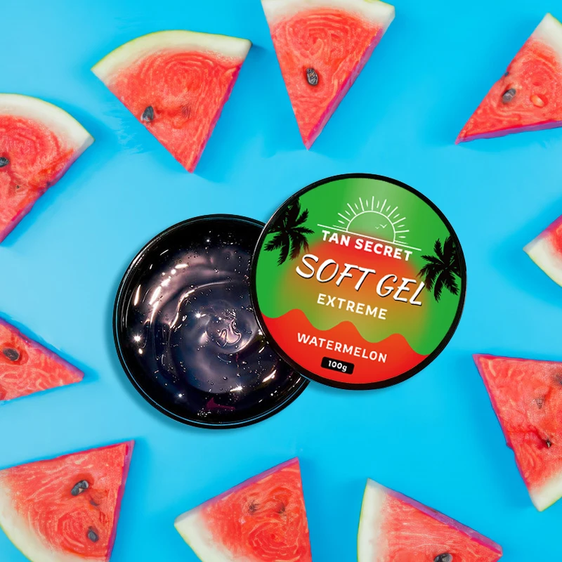 Deepest Dark Suntan Watermelon and Peach Cream Sunbed Accelerator Tanning Cream Gel