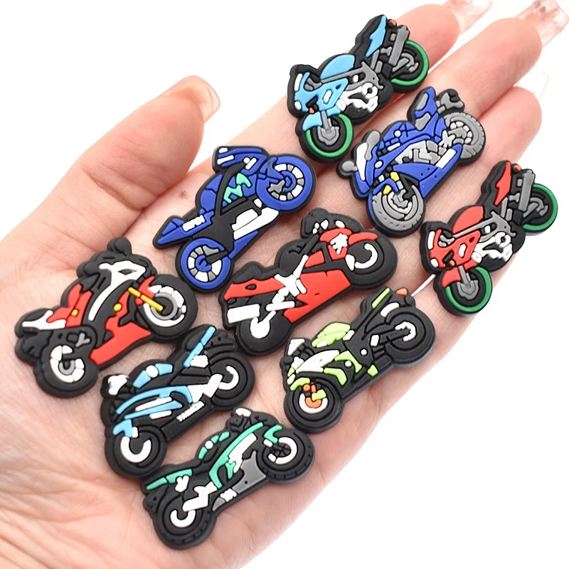 cross-country motorcycle shoe charms motorbike croc shoe charm decoration