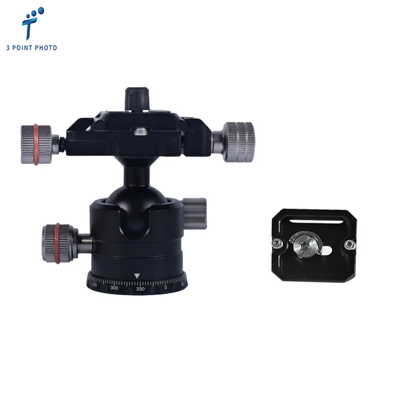 Yuanyu New Arrival T-B-004 Metal Cnc Black Tripod Ball Head For Nikon Sony Canon Dslr Camera