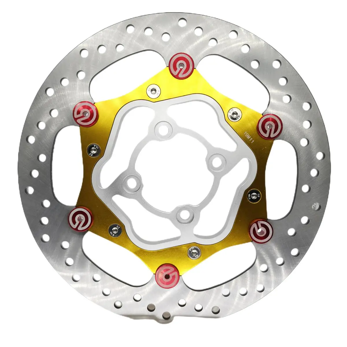 Manufacturer OEM  267mm CNC T6061 T7075 Aluminium alloy anodized color  Motorcycle  front brake disc brake rotor  pads parts